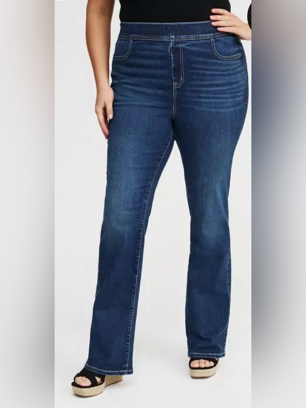 Torrid- Lean Jean Slim Boot Super Soft Pull On Bootcut Jeans Sz 1S (14/16)